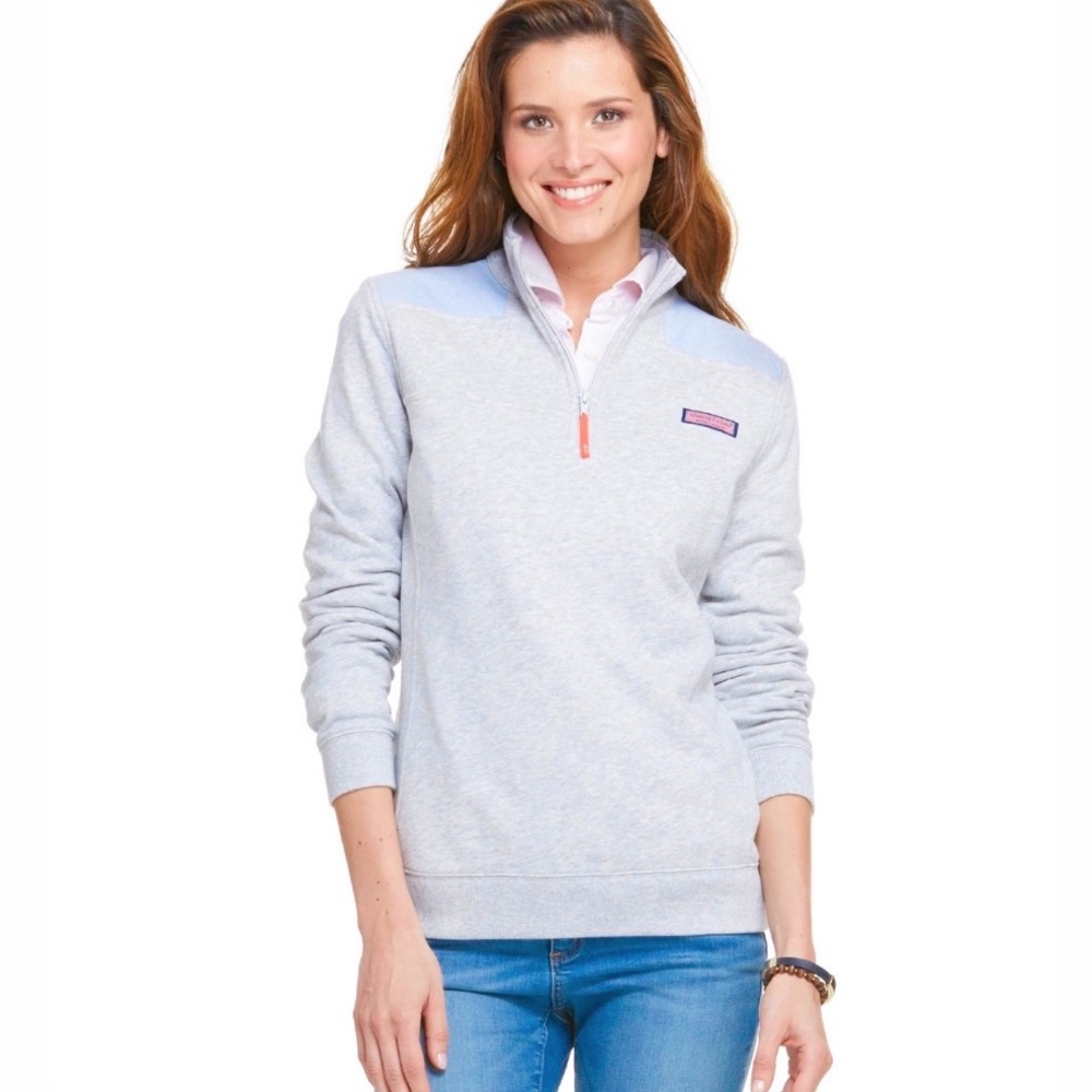 Vineyard Vines Oxford Shep Shirt Gray & Blue Size XS